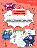 Mesure - cahier d'exercices n°5 - convertir des températures