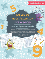 Tables de multiplication 2x2 à 10x10 - pack #2