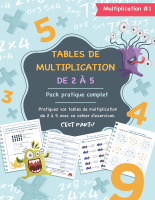 Tables de multiplication de 2 à 5