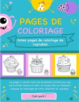 Jolies pages de coloriage de cupcakes