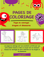 Pages de coloriages dragons et dinosaures