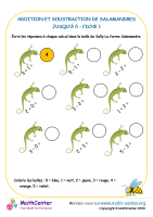 Addition et soustraction de salamandre à 5 sheet 1