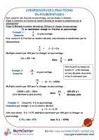 Conversion de fractions en pourcentages - méthodes
