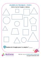 Colorie les triangles - fiche 1