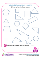 Colorie les triangles - fiche 2