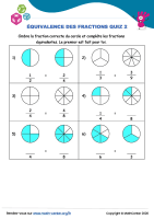 Équivalence des fractions quiz 2