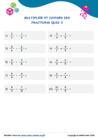 Multiplier et diviser des fractions quiz 3