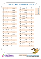 11 tables de multiplication - test 2