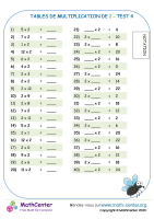 2 tables de multiplication - test 4