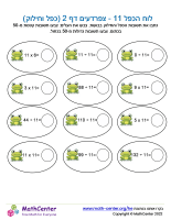 לוח הכפל 11 - צפרדעים דף 2 (כפל וחילוק)