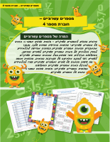 מספרים עשרוניים - חוברת עבודה מספר 4 - המרה של מספרים עשרוניים