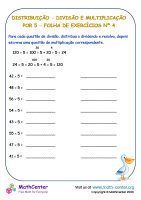 Distribuição - Divisão E Multiplicação Por 5 - Folha De Exercícios Nº 4