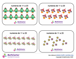 Cartões De Números – Contando Até 20