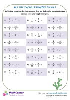 Multiplicação De Frações Folha 3A