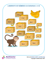 Labirinto De Números Da Bananas 1 A 10