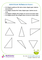 Identificar Triângulos Folha 1