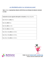 As Propriedades Da Desigualdade