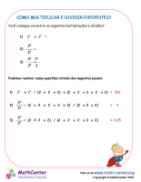 Como Multiplicar E Dividir Expoentes?