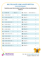 Multiplicação Como Adição Repetida A 10X10 Nº1