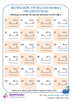 Multiplicação: Até 100 (Casa Decimal 1) Por Dígitos 1 Folha2