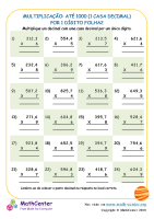 Multiplicação: Até 1000 (Casa Decimal 1) Por Dígitos 1 Folha2