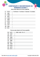 Composição E Decomposição De Números Exame 4
