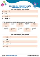 Composição E Decomposição De Números Exame 7