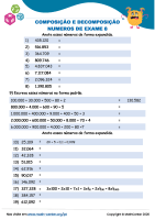 Composição E Decomposição De Números Exame 8