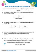 Problemas De Multiplicação Exame 9