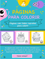 Páginas Com Lindos Cupcakes Para Colorir
