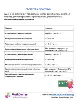 Свойства действий