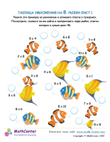 Таблица Умножения На 8 - Рыба Лист 1
