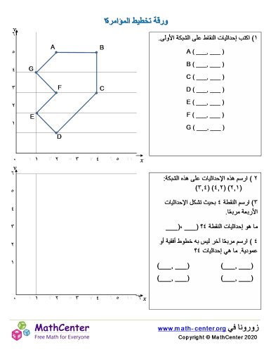 تنسيق الرسم البياني (الربع الأول) ورقة ٢