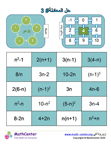 لعبة حل المعادلة # 3