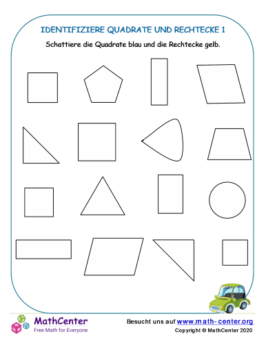Identifiziere Quadrate Und Rechtecke 1