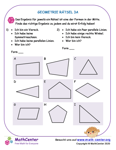 Geometrie Rätsel 3A