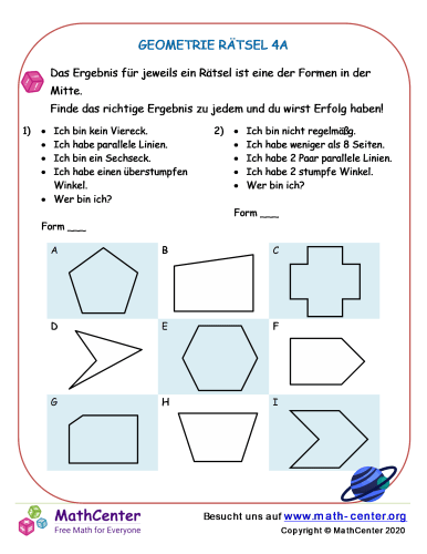 Geometrie Rätsel 4A