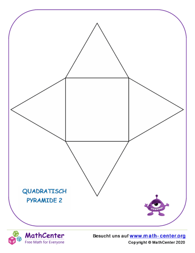 Quadratische Pyramide Netz 2