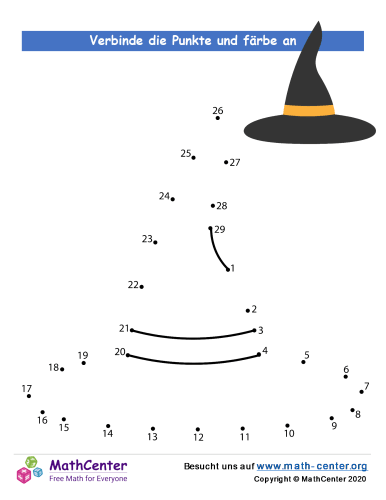 Halloween Hut Verbinde Die Punkte Zu 29