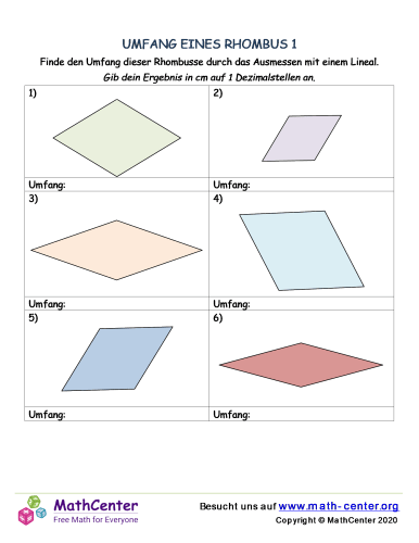 Umfang Eines Rhombus 1