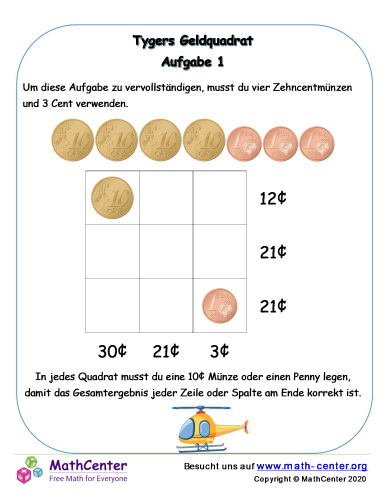 Tygers Geldquadrat Nr.1 (Eur)
