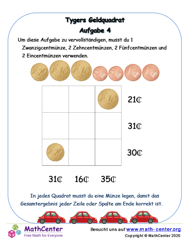 Tygers Geldquadrat Nr.4 (Eur)
