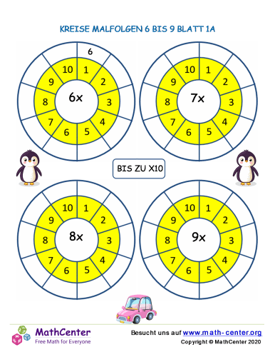 Kreise Malfolgen 6 Bis 9 Blatt 1A