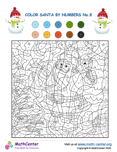 Color By Numbers - Santa No.8