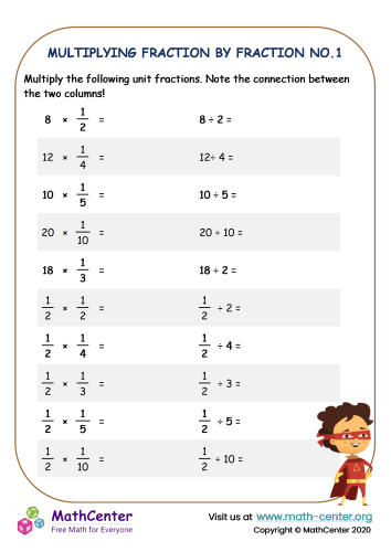 Multiplying Fractions by Fractions no.1