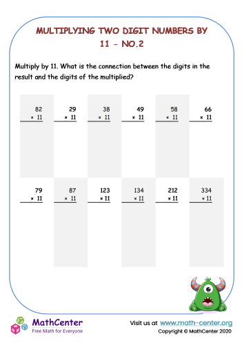 Multiplying two digit numbers by 11 - No.2