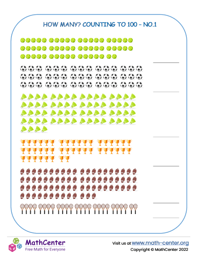Counting items to 100 – No.1