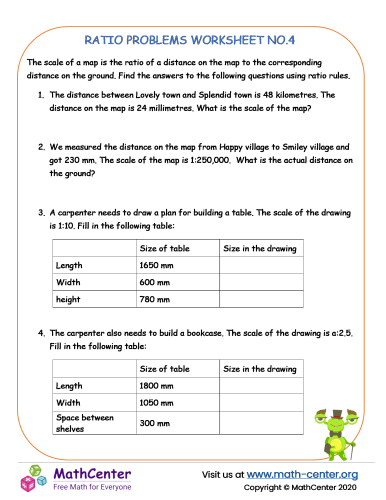 Ratio problems worksheet no4