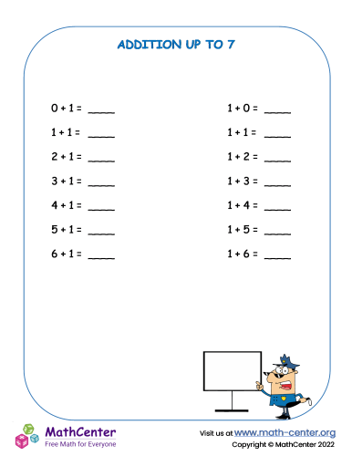 Addition up to 7 