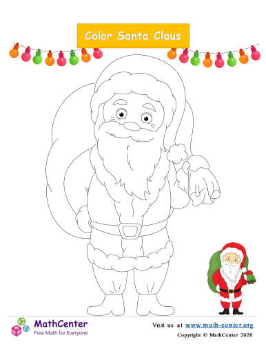 Santa Coloring Page No.2